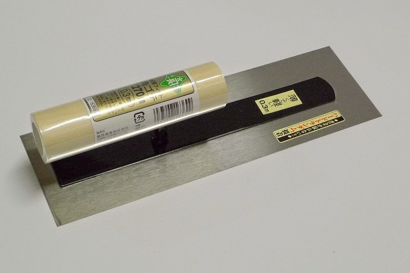 Japanese fine plastering trowel, square, 240 mm