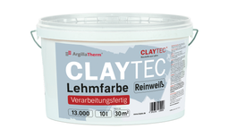 Claytec Clay paint, pure white 10 Liter bucket