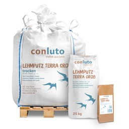conluto Terra clay plaster coarse, dry piece
