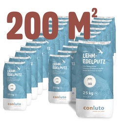 Conluto 200 m² of deco clay facing plaster piece